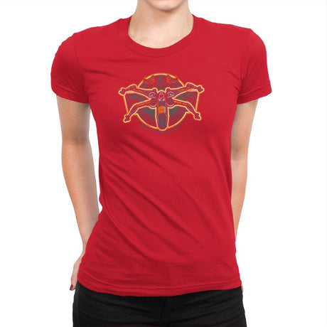 Poe's Flight School Exclusive - Womens Premium T-Shirts RIPT Apparel Small / Red