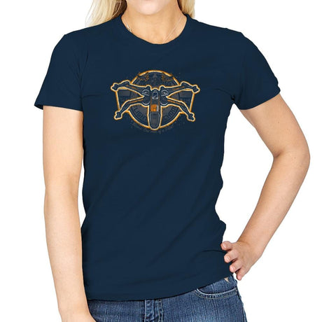 Poe's Flight School Exclusive - Womens T-Shirts RIPT Apparel Small / Navy
