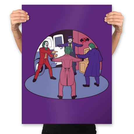 Poker of Jokers - Prints Posters RIPT Apparel 18x24 / Purple