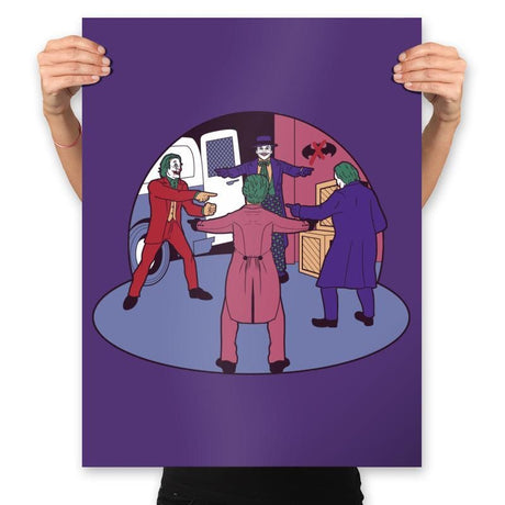 Poker of Jokers - Prints Posters RIPT Apparel 18x24 / Purple