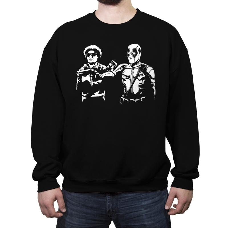 Pool Fiction - Best Seller - Crew Neck Sweatshirt Crew Neck Sweatshirt RIPT Apparel Small / Black