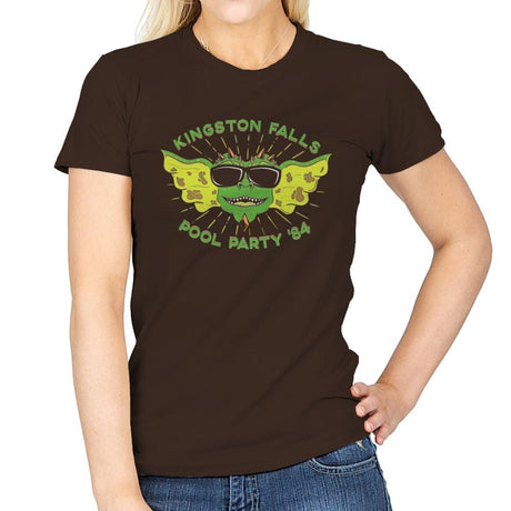 Pool Party '84 - Womens T-Shirts RIPT Apparel Small / Dark Chocolate