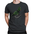 Poor T-Rex DJ - Mens Premium T-Shirts RIPT Apparel Small / Heavy Metal