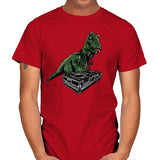 Poor T-Rex DJ - Mens T-Shirts RIPT Apparel Small / Red