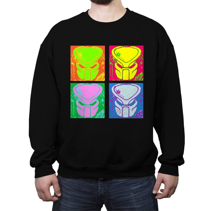 Pop Art Hunter 87 - Crew Neck Sweatshirt Crew Neck Sweatshirt RIPT Apparel Small / Black