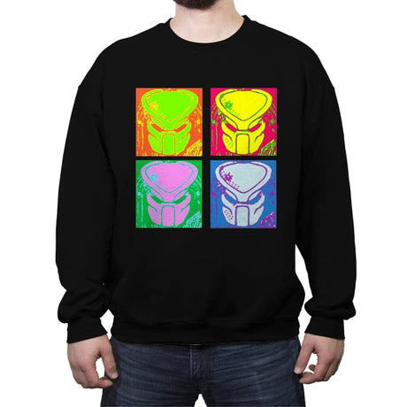 Pop Art Hunter 87 - Crew Neck Sweatshirt Crew Neck Sweatshirt RIPT Apparel Small / Black