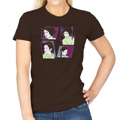 Pop Art Princess Exclusive - Womens T-Shirts RIPT Apparel Small / Dark Chocolate