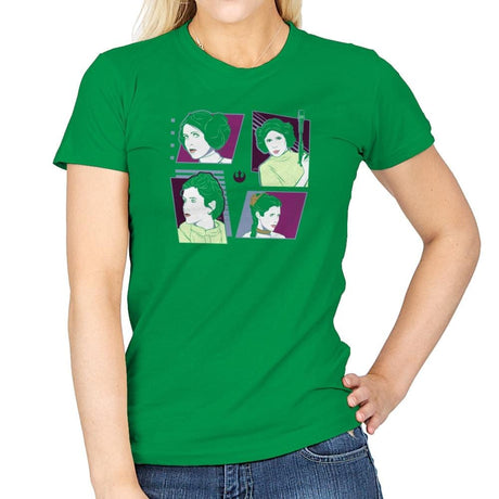 Pop Art Princess Exclusive - Womens T-Shirts RIPT Apparel Small / Irish Green