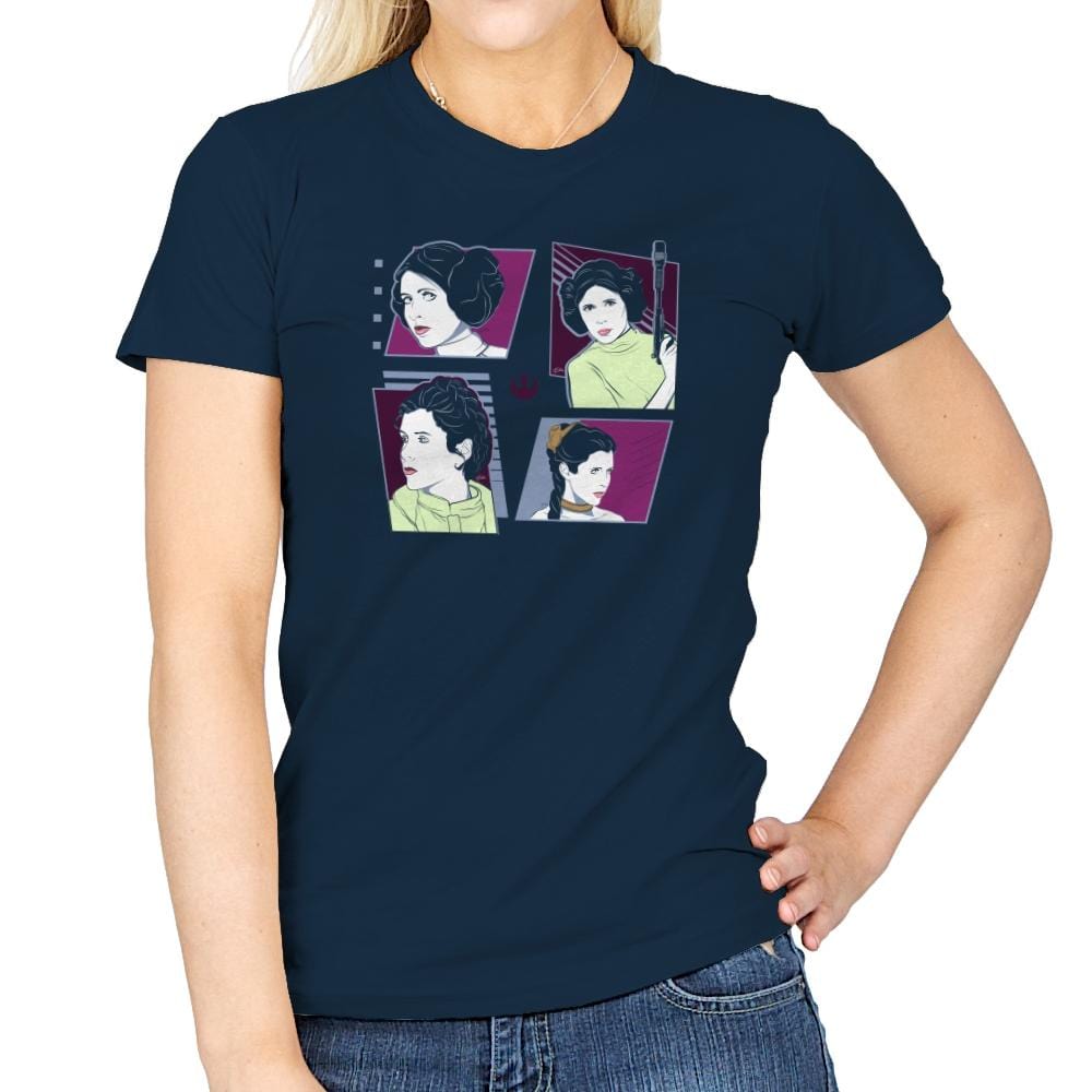 Pop Art Princess Exclusive - Womens T-Shirts RIPT Apparel Small / Navy