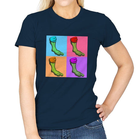 Pop-Art Turtles - Womens T-Shirts RIPT Apparel Small / Navy