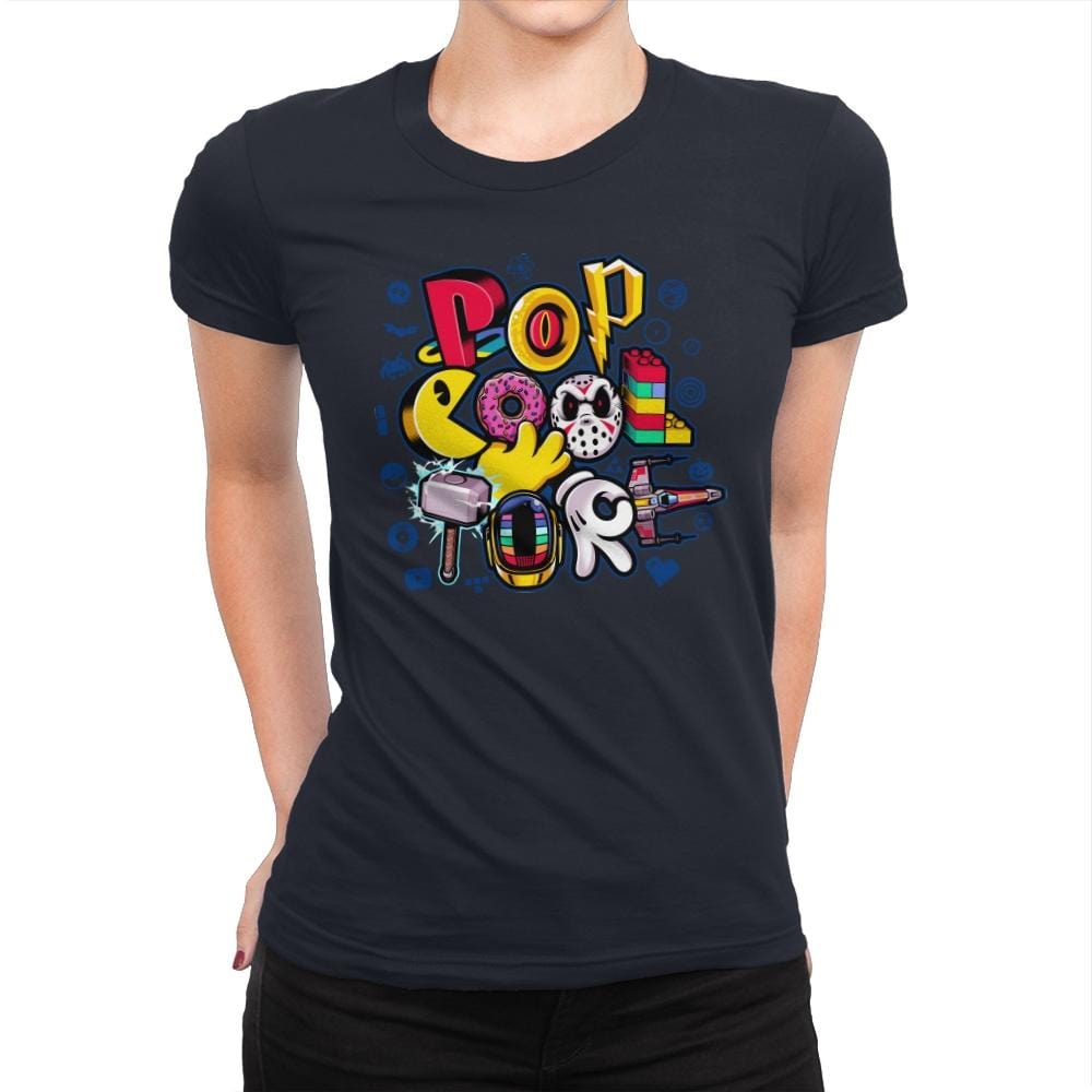 Pop COOLture - Womens Premium T-Shirts RIPT Apparel Small / Midnight Navy