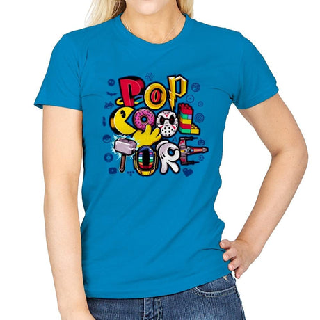 Pop COOLture - Womens T-Shirts RIPT Apparel Small / Sapphire