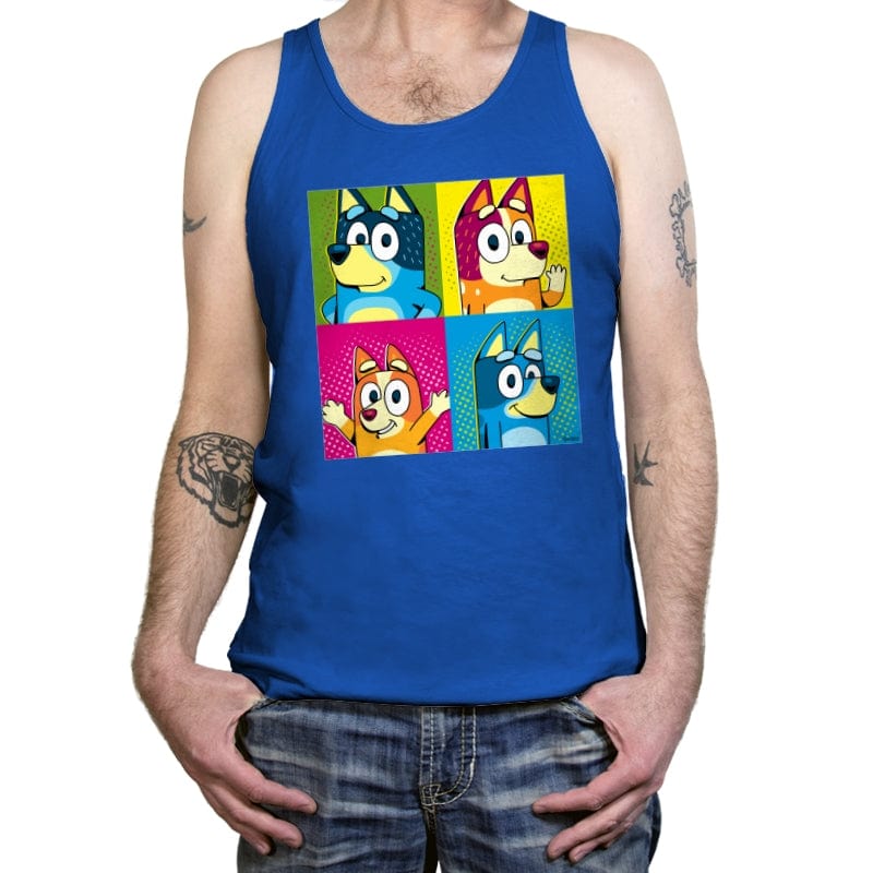 Pop Dogs  - Tanktop Tanktop RIPT Apparel X-Small / True Royal