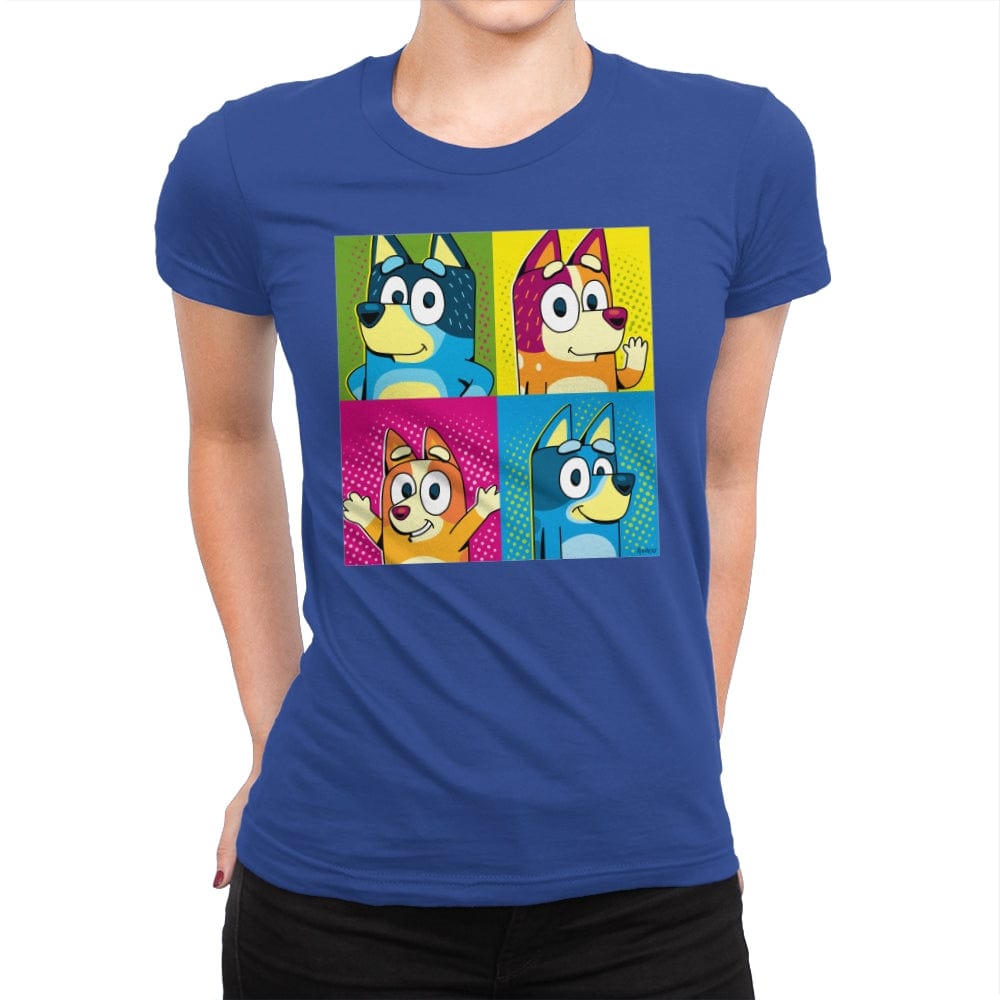 Pop Dogs  - Womens Premium T-Shirts RIPT Apparel Small / Royal
