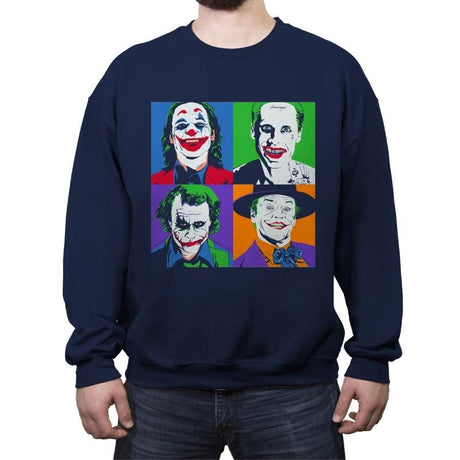 Pop Joke - Crew Neck Sweatshirt Crew Neck Sweatshirt RIPT Apparel Small / Navy