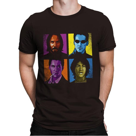 Pop Keanu - Anytime - Mens Premium T-Shirts RIPT Apparel Small / Dark Chocolate