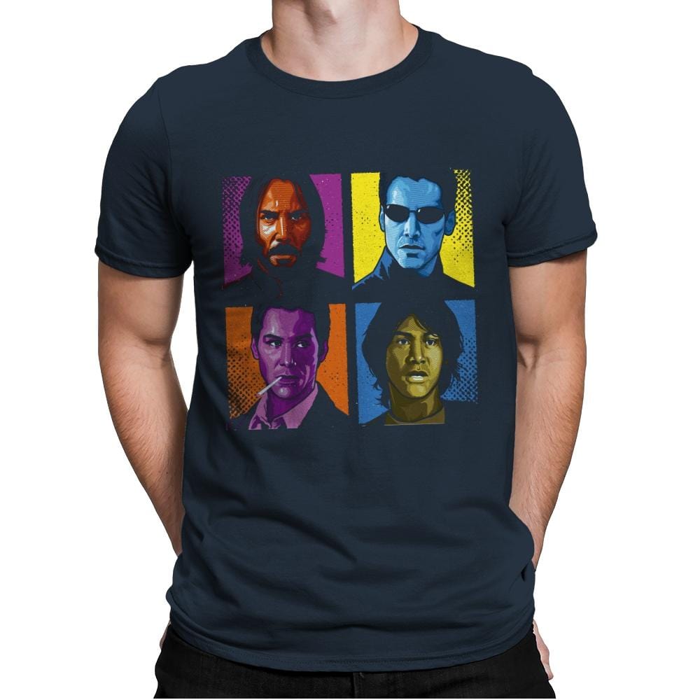 Pop Keanu - Anytime - Mens Premium T-Shirts RIPT Apparel Small / Indigo