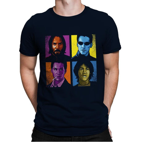 Pop Keanu - Anytime - Mens Premium T-Shirts RIPT Apparel Small / Midnight Navy