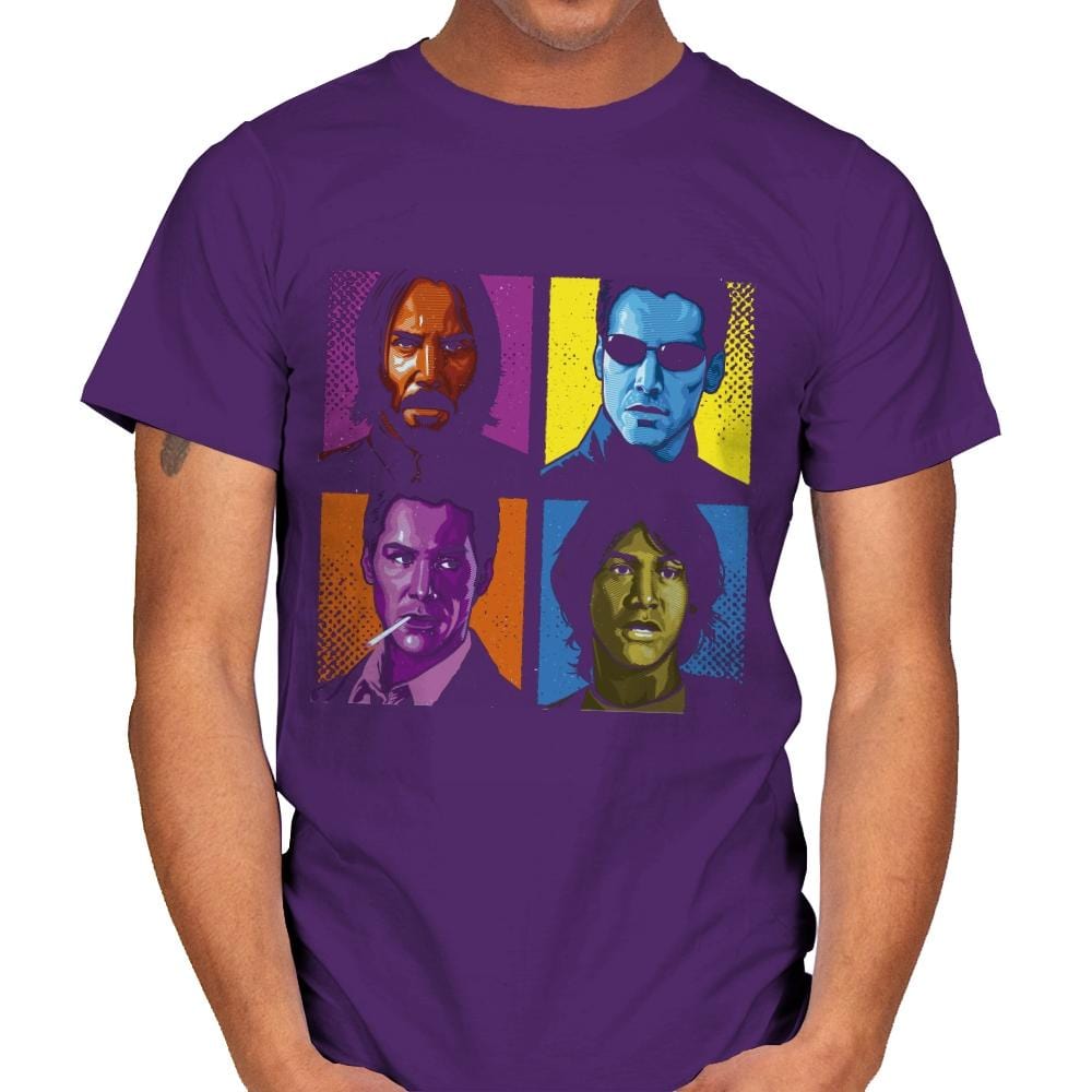 Pop Keanu - Anytime - Mens T-Shirts RIPT Apparel Small / Purple