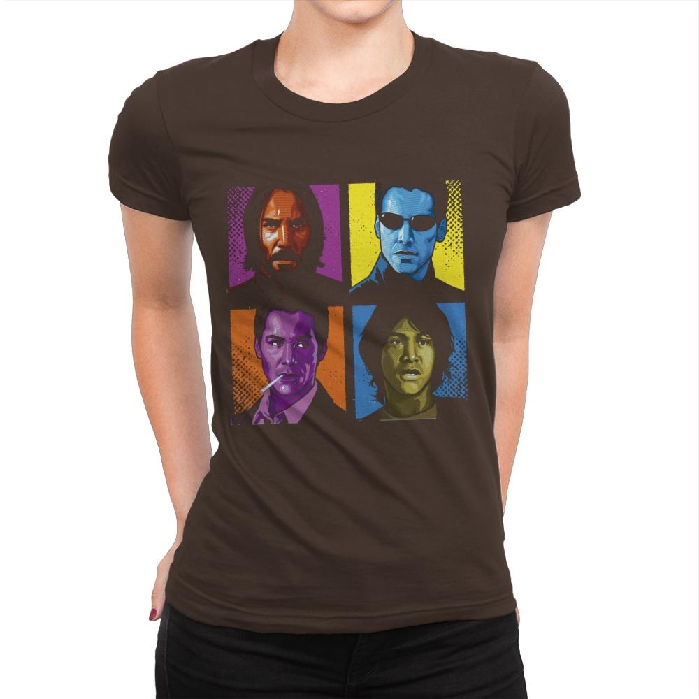 Pop Keanu - Anytime - Womens Premium T-Shirts RIPT Apparel Small / Dark Chocolate