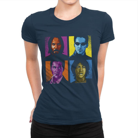 Pop Keanu - Anytime - Womens Premium T-Shirts RIPT Apparel Small / Midnight Navy