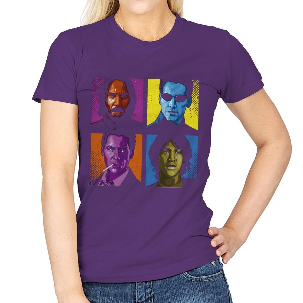 Pop Keanu - Anytime - Womens T-Shirts RIPT Apparel Small / Purple