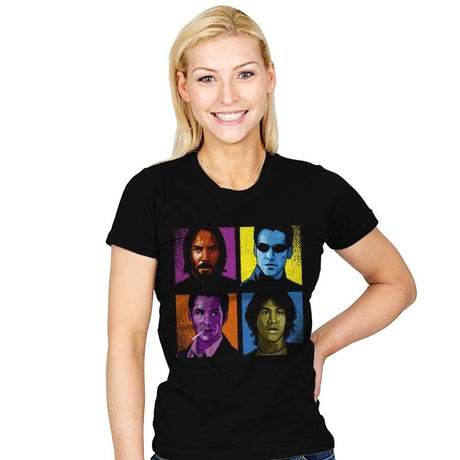Pop Keanu - Womens T-Shirts RIPT Apparel Small / Black