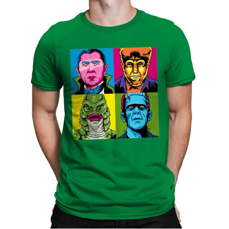 Pop Monster - Best Seller - Mens Premium T-Shirts RIPT Apparel Small / Kelly Green