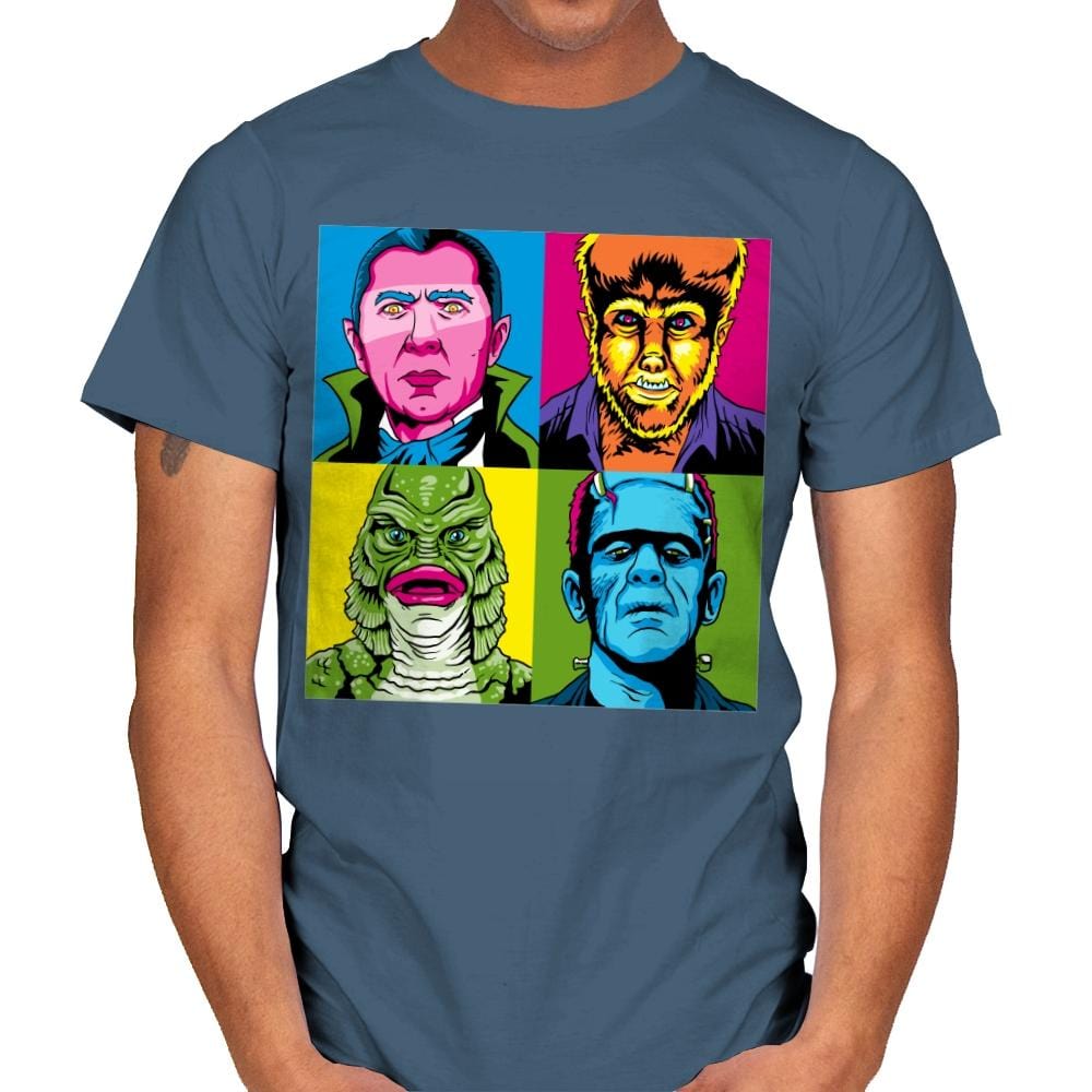 Pop Monster - Best Seller - Mens T-Shirts RIPT Apparel Small / Indigo Blue