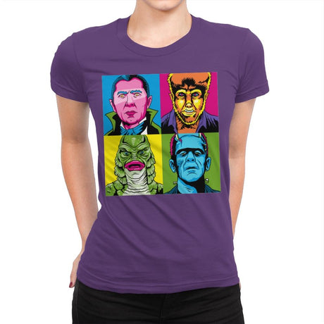 Pop Monster - Best Seller - Womens Premium T-Shirts RIPT Apparel Small / Purple Rush