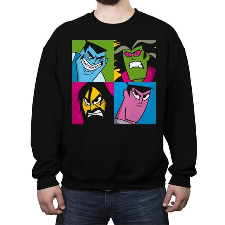 Pop Samurai - Crew Neck Sweatshirt Crew Neck Sweatshirt RIPT Apparel Small / Black