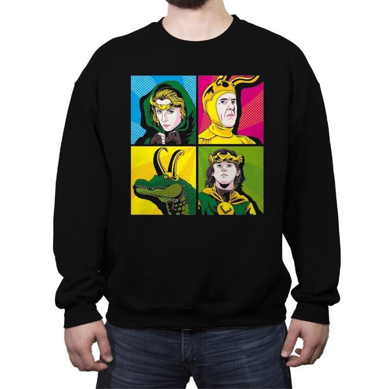 Pop Variant - Crew Neck Sweatshirt Crew Neck Sweatshirt RIPT Apparel Small / Black