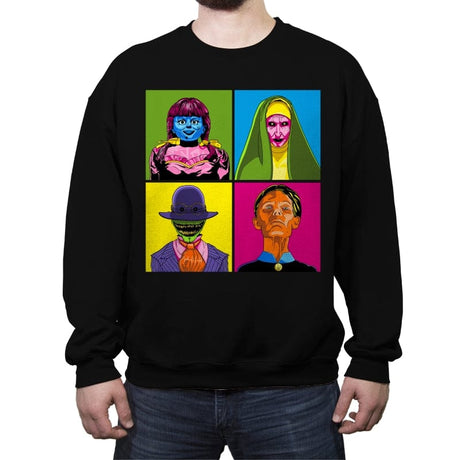 Pop Warren 2 - Crew Neck Sweatshirt Crew Neck Sweatshirt RIPT Apparel Small / Black