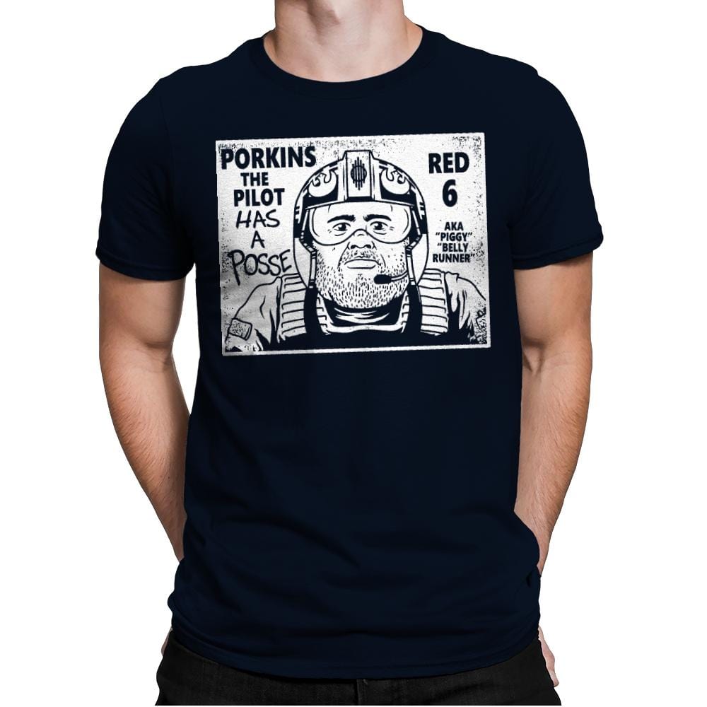Porkins Has A Posse - Mens Premium T-Shirts RIPT Apparel Small / Midnight Navy