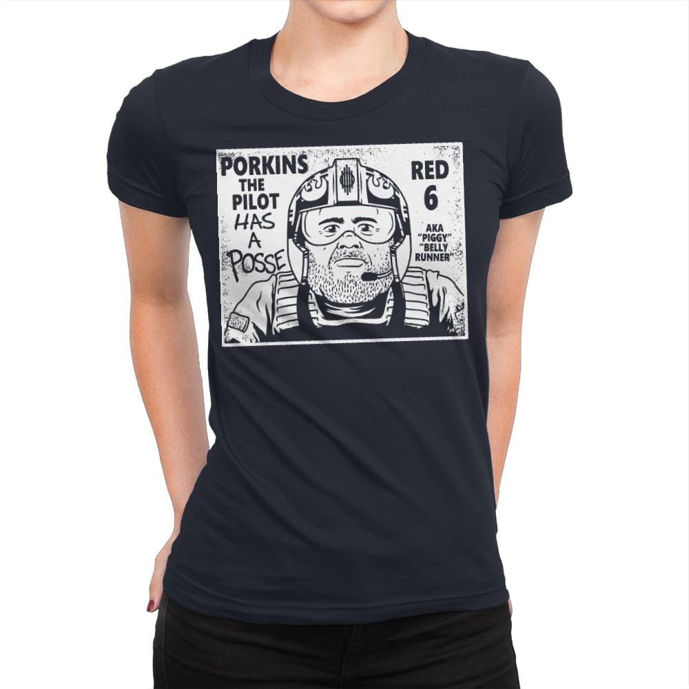 Porkins Has A Posse - Womens Premium T-Shirts RIPT Apparel Small / Midnight Navy