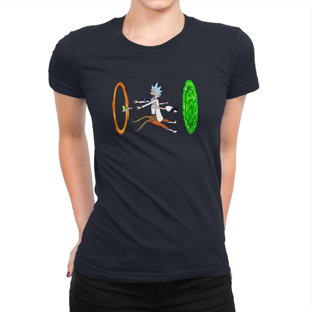 Portal Clash - Womens Premium T-Shirts RIPT Apparel Small / Midnight Navy