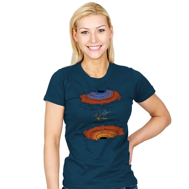 Portals Everywhere - Womens T-Shirts RIPT Apparel Small / Indigo