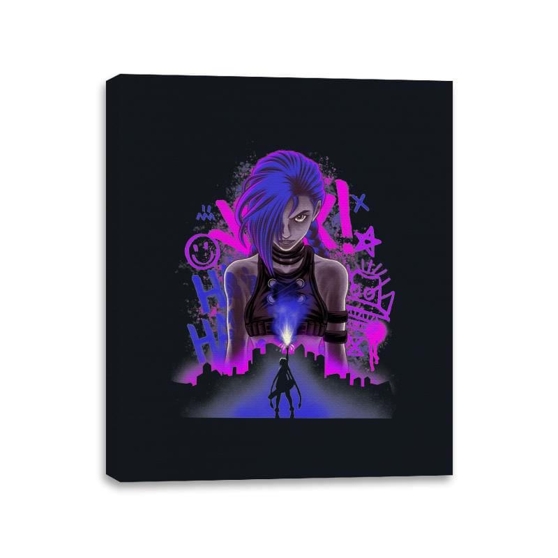 Pow-Pow was Here - Canvas Wraps Canvas Wraps RIPT Apparel 11x14 / Black