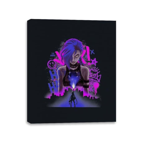 Pow-Pow was Here - Canvas Wraps Canvas Wraps RIPT Apparel 11x14 / Black