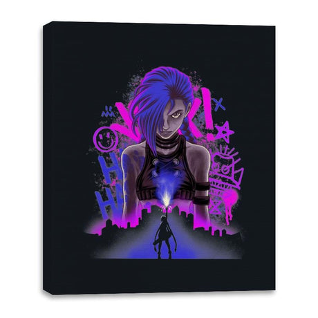 Pow-Pow was Here - Canvas Wraps Canvas Wraps RIPT Apparel 16x20 / Black