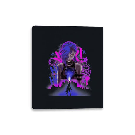 Pow-Pow was Here - Canvas Wraps Canvas Wraps RIPT Apparel 8x10 / Black