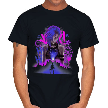 Pow-Pow was Here - Mens T-Shirts RIPT Apparel Small / Black