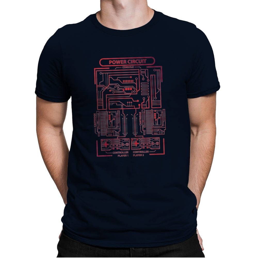Power Circuit - Mens Premium T-Shirts RIPT Apparel Small / Midnight Navy