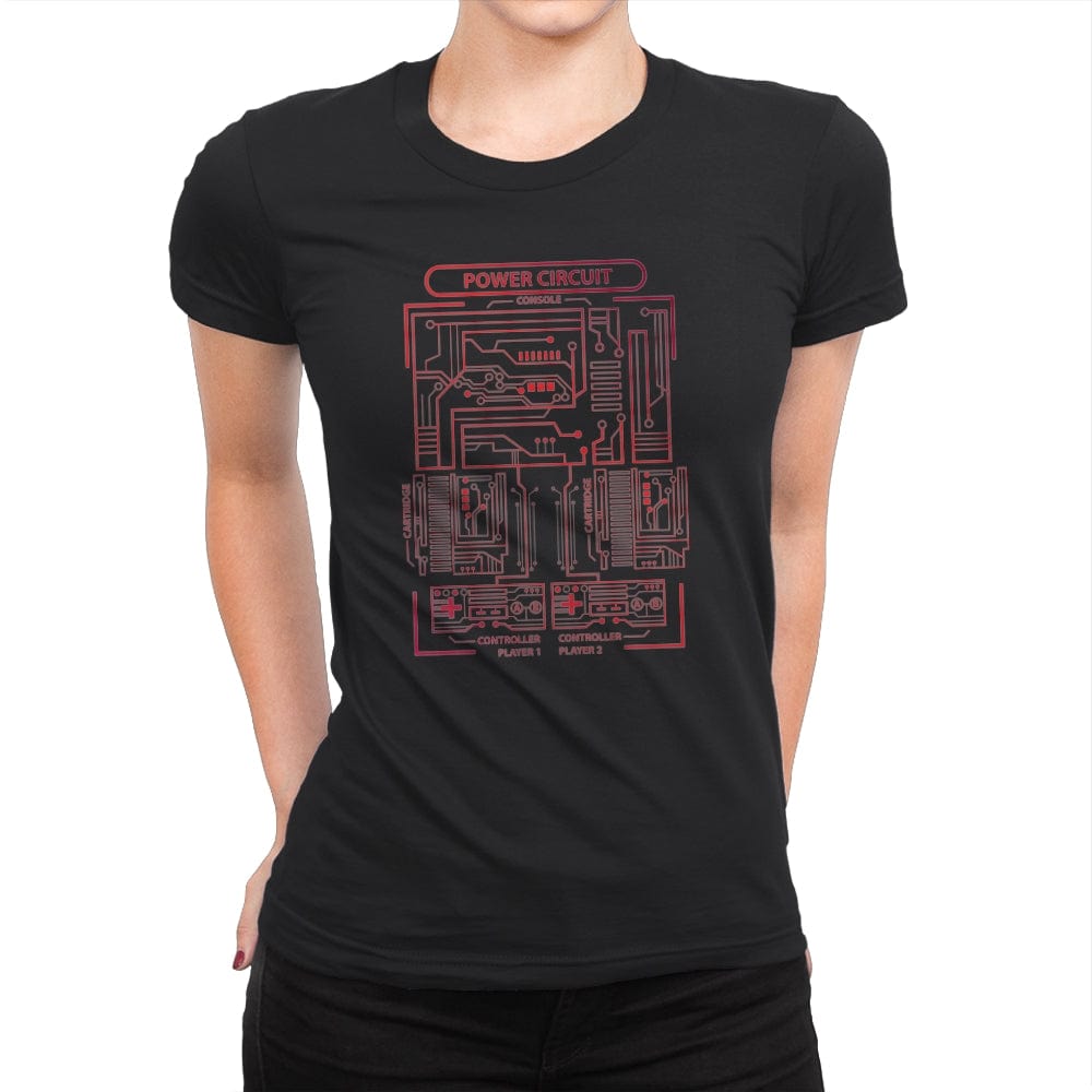 Power Circuit - Womens Premium T-Shirts RIPT Apparel Small / Black