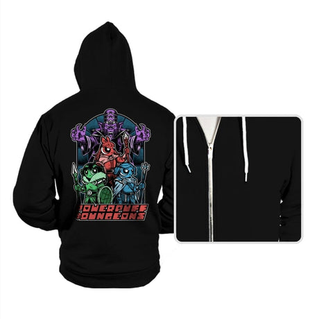 Power Girls Dungeons - Cool RPG Animation - Hoodies Hoodies RIPT Apparel Small / Black