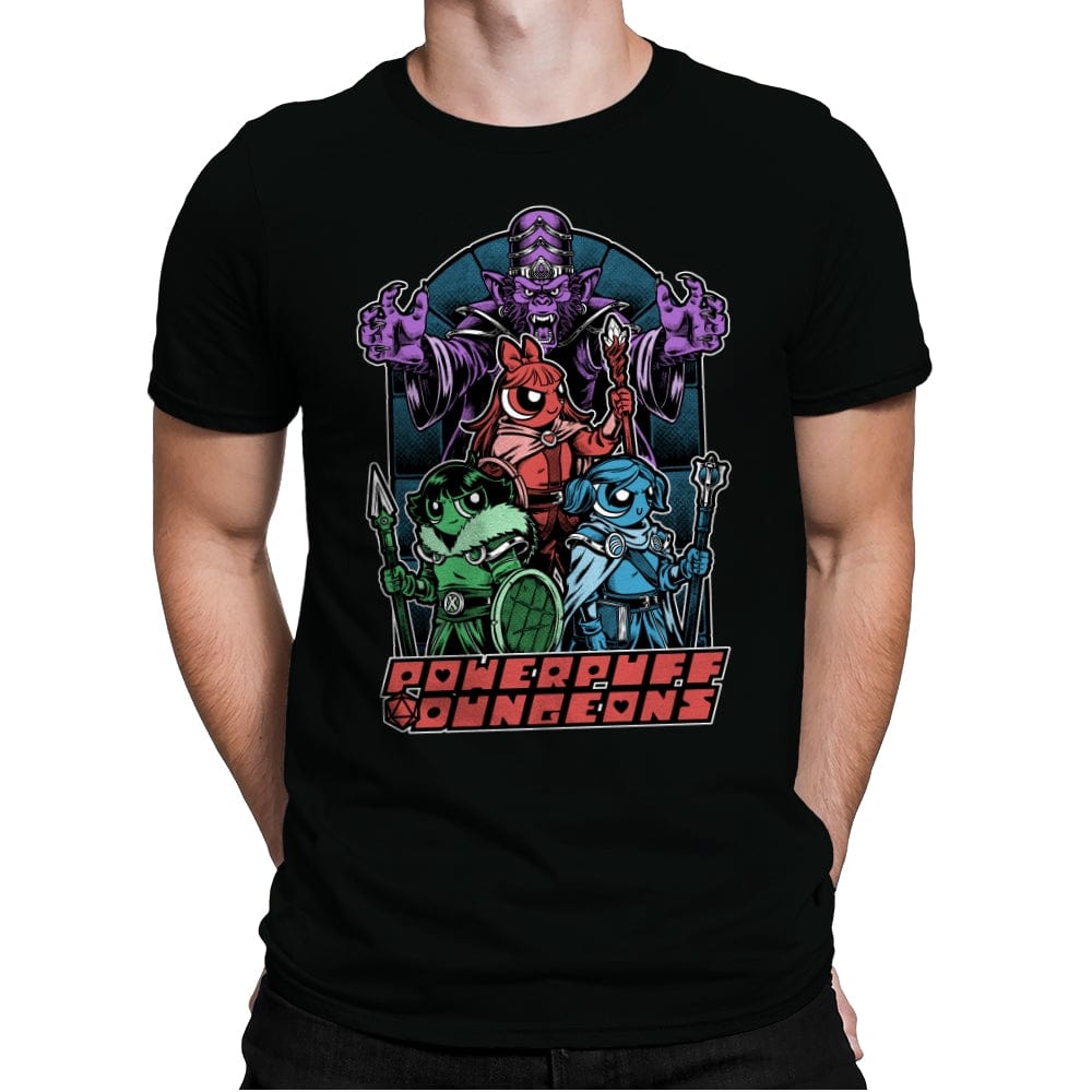 Power Girls Dungeons - Cool RPG Animation - Mens Premium T-Shirts RIPT Apparel Small / Black