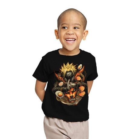 Power of Ramen - Youth T-Shirts RIPT Apparel X-small / Black