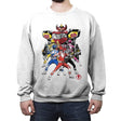 Power Rangers Sumi-e - Crew Neck Sweatshirt Crew Neck Sweatshirt RIPT Apparel Small / White