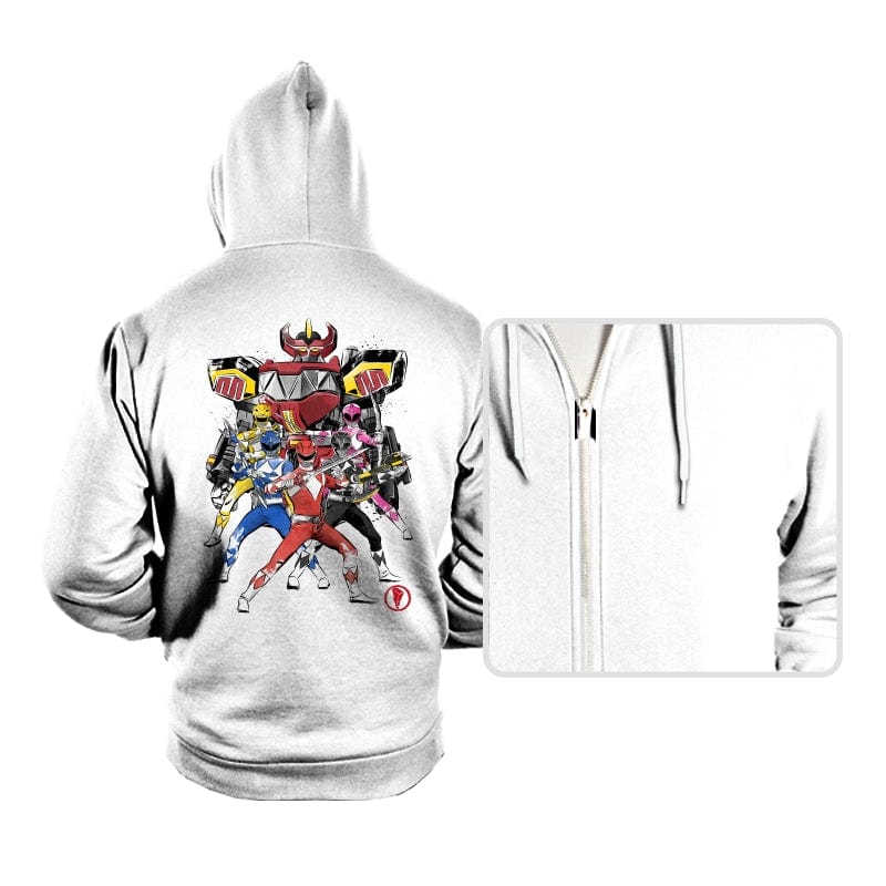 Power Rangers Sumi-e - Hoodies Hoodies RIPT Apparel Small / White