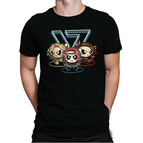 Power Supes Girls - Mens Premium T-Shirts RIPT Apparel Small / Black
